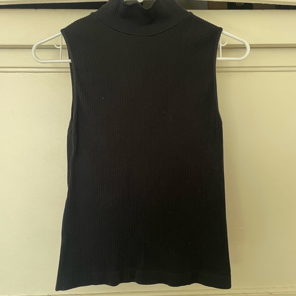 Black turtleneck tank top